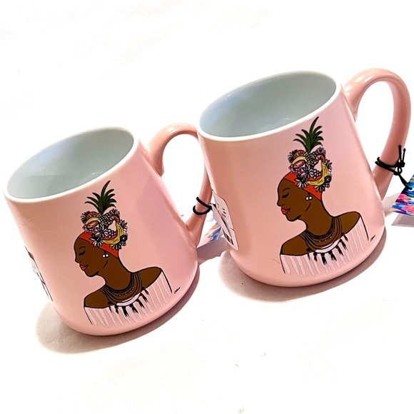 EttaVee African American Woman Ceramic Mug Pink 20oz - Picture 1 of 10